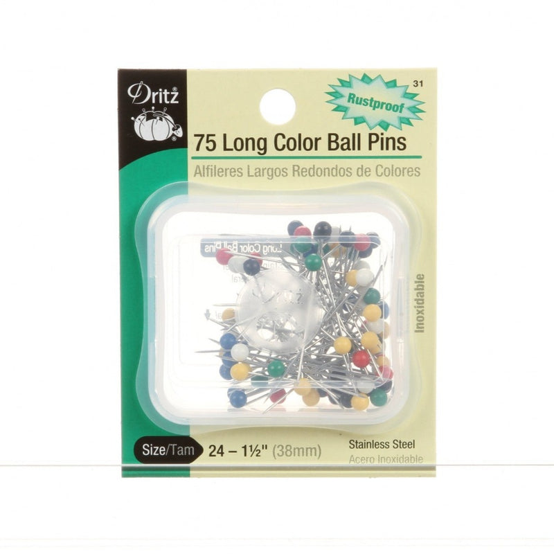 Long Color Ball Pins - Size 24 Dritz
