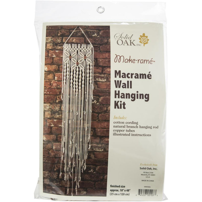 Three Flowers Macramé Wall Hanging Kit Macrame Solid Oak Inc.