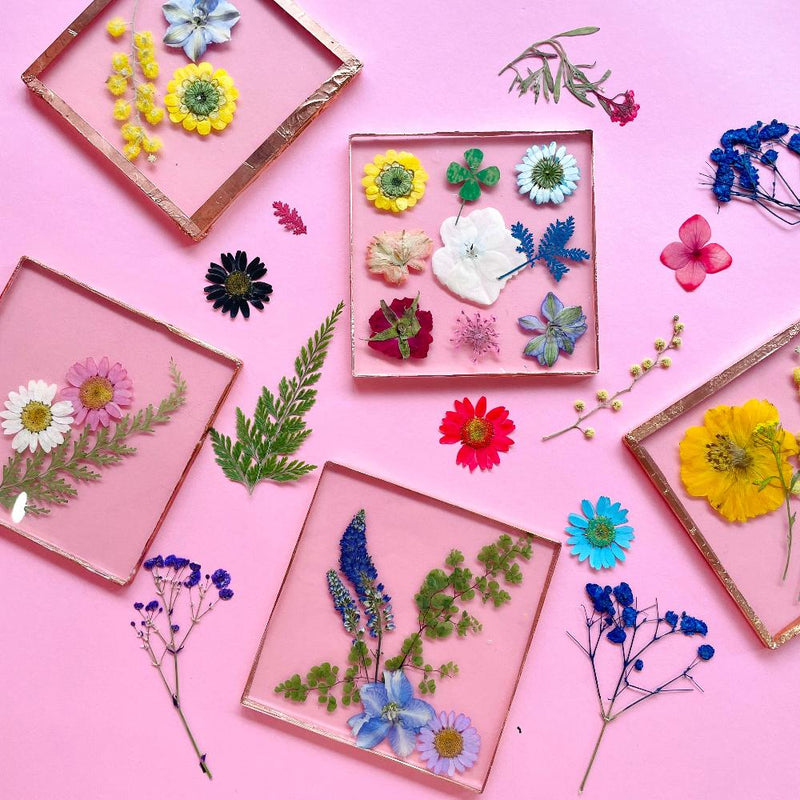 CREATE & CELEBRATE: Pressed Flower Coasters Workshop Brooklyn Craft Company