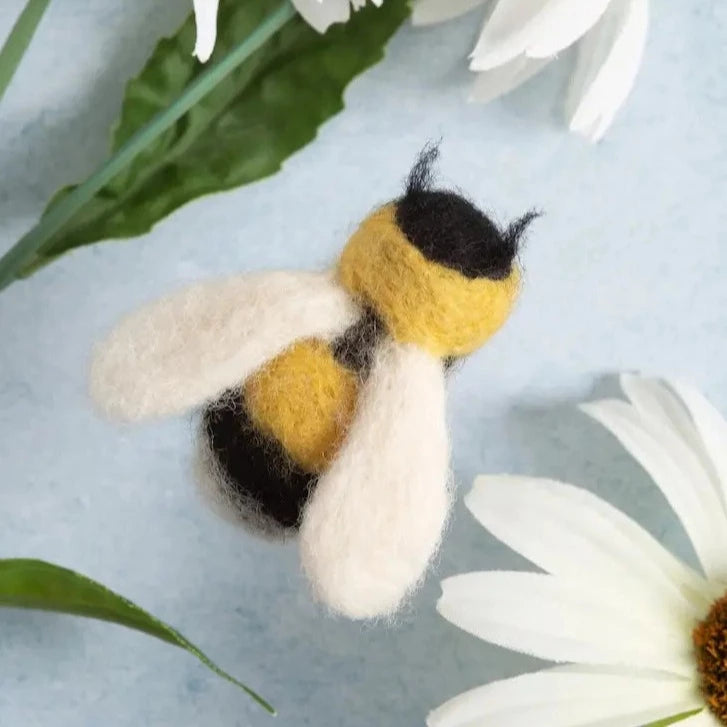 Bee Brooch Felting Kit Kit Hawthorn Handmade