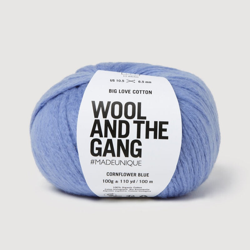 Wool & the Gang Big Love Cotton Yarn Wool and the Gang Cornflower Blue BL