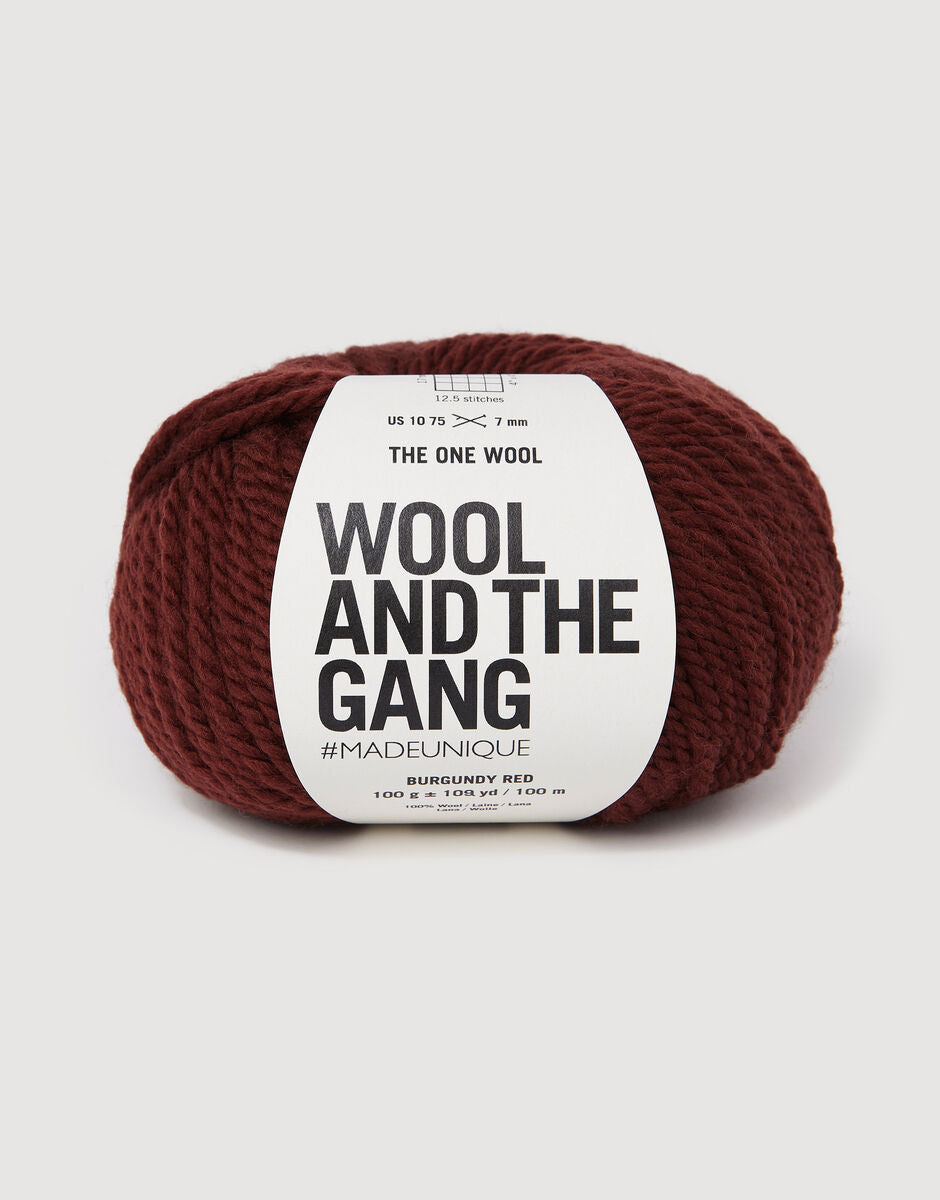 Wool and the Gang The One Wool Yarn Wool and the Gang Burgundy Red
