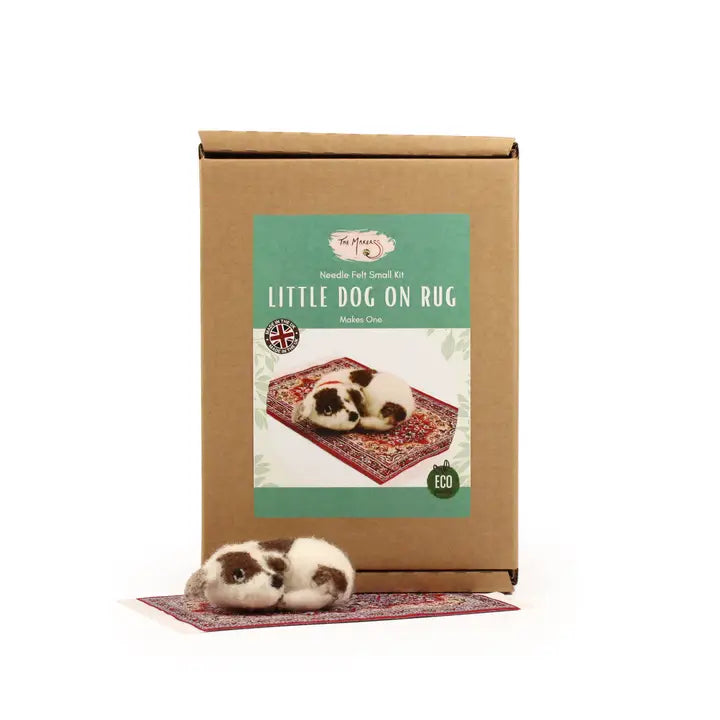 Little Dog on Rug Needle Felt Kit Kit The Makers