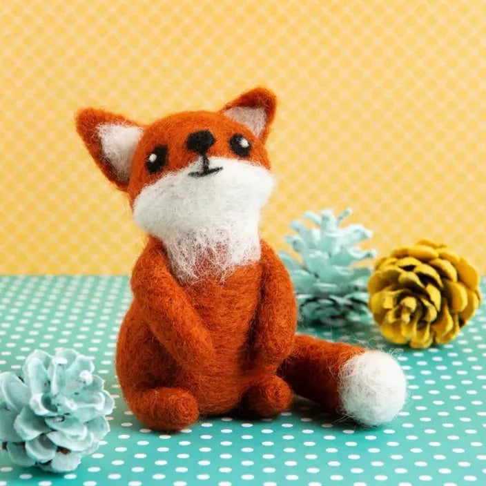 Fox Cub Mini Needle Felting Kit Kit Hawthorn Handmade