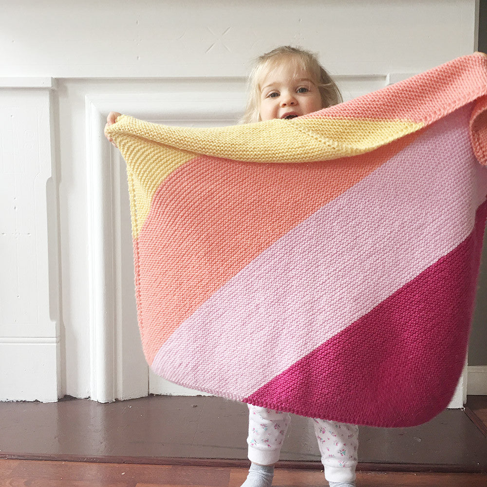 FREE! Fruit Stripe Baby Blanket Knitting Pattern Pattern Brooklyn Craft Company