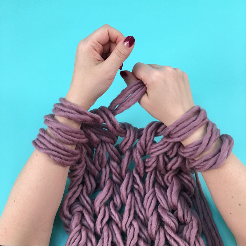 VIRTUAL WORKSHOP: Arm Knitting Past Workshop Brooklyn Craft Company