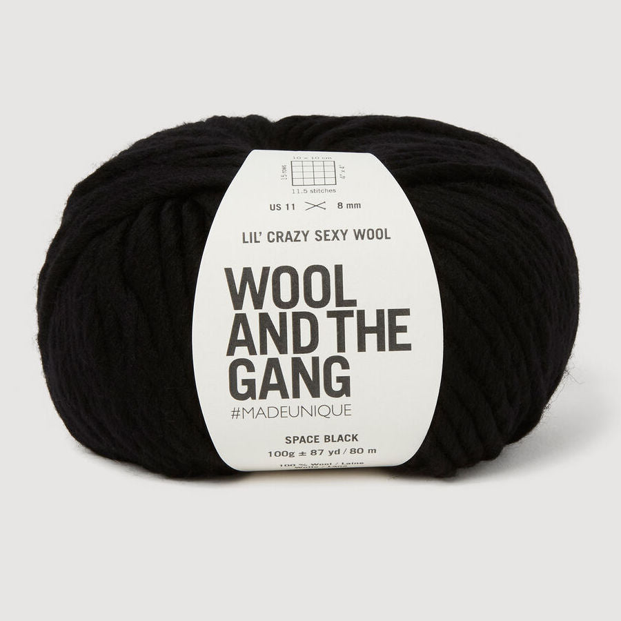 Wool and the Gang Lil' Crazy Sexy Wool Yarn Wool and the Gang Space Black