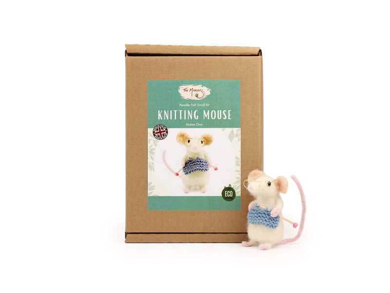 Knitting Mouse Needle Felt Kit Kit The Makers