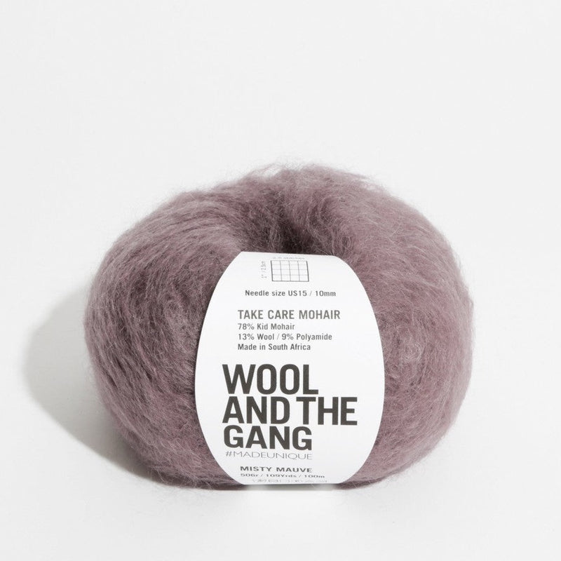 Take Care Mohair Yarn Wool and the Gang Misty Mauve