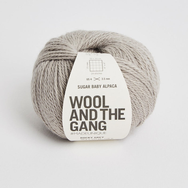 Wool and the Gang Sugar Baby Alpaca Yarn Wool and the Gang Rocky Grey