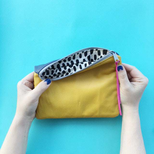 Sew a Leather Zipper Pouch Past Workshop Brooklyn Craft Company