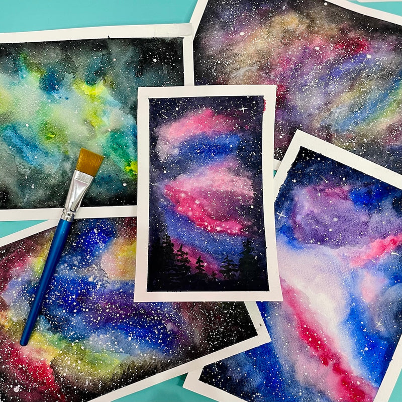 Watercolor Nebulas + Galaxies Workshop Brooklyn Craft Company