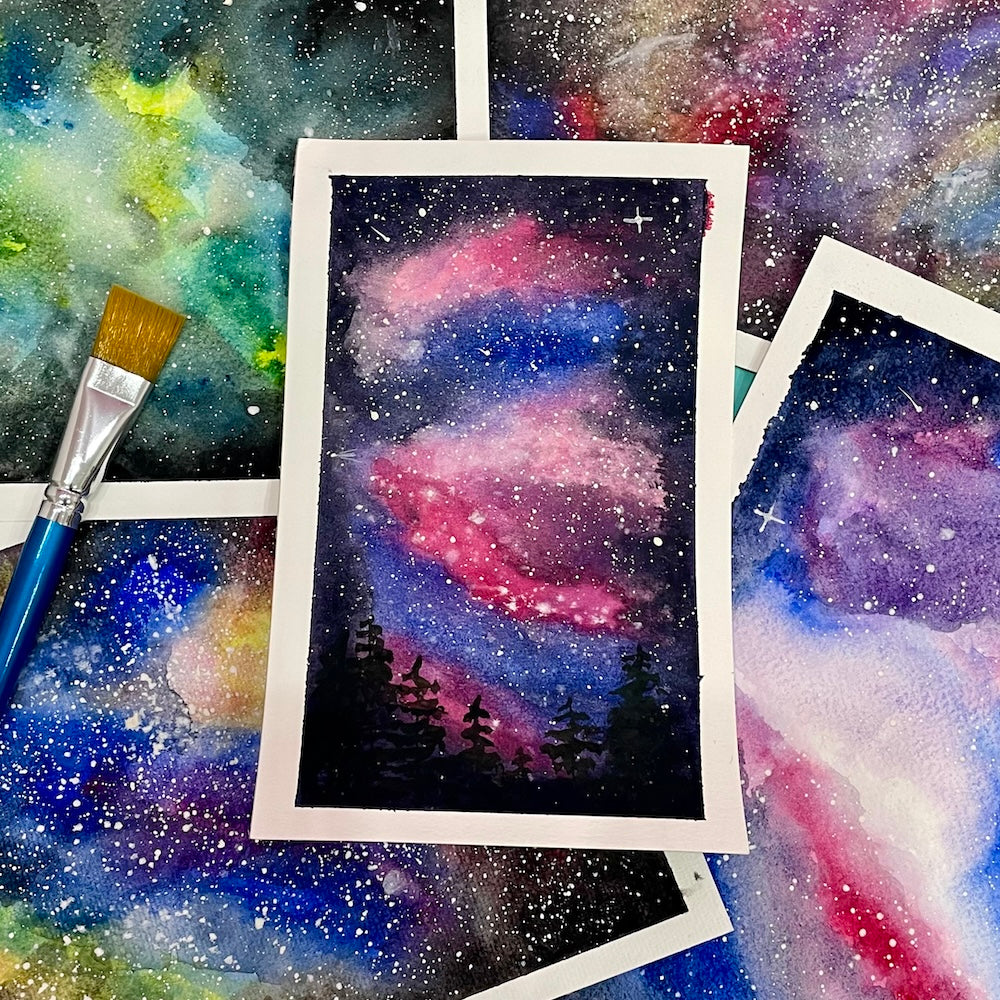 Watercolor Nebulas + Galaxies Workshop Brooklyn Craft Company
