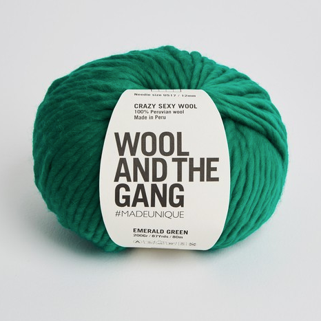 Wool and the Gang Crazy Sexy Wool Yarn Wool and the Gang Emerald Green